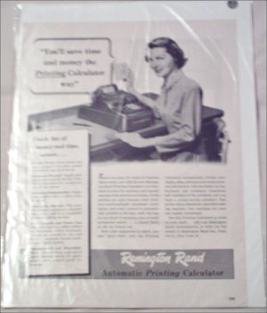Remington Rand Automatic Printing Calculator ad