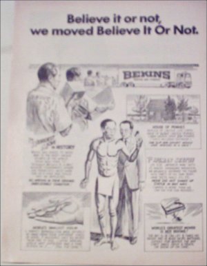 Bekins Moving Ripleys Believe it or not ad