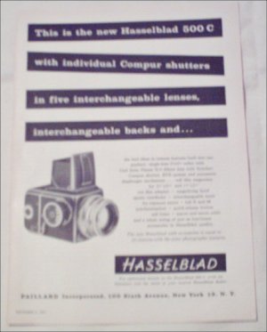 1957 Hasselblad 500 C Camera ad