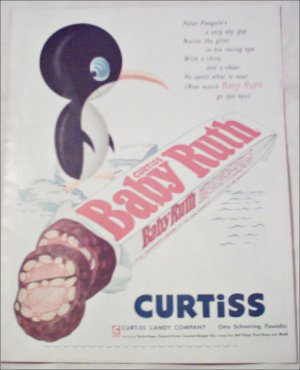 1955 Curtiss Baby Ruth Candy Bar ad