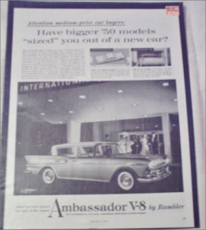 1959 American Motors Ambassador V8 4 dr sedan car ad
