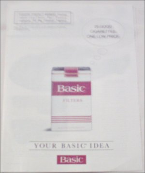 1993 Basic Cigarettes ad