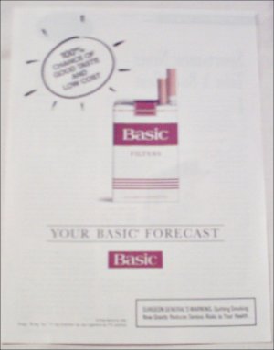 1994 Basic Cigarettes Forecast ad