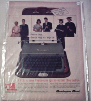 Remington Rand Quiet-Writer Portable Typewriter ad