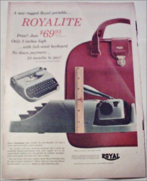 1956 Royal Portable Typewriter ad