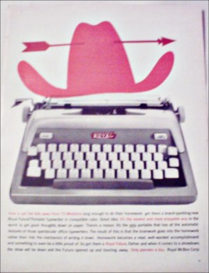 1960 Royal Futura Portable Typewriter ad