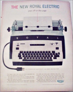 1959 Royal Electric Typewriter ad