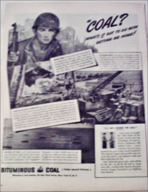 1945 Bituminous Coal Institute ad