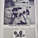 1962 Keystone K-14 Movie Camera ad featuring Mrs Gene Littler