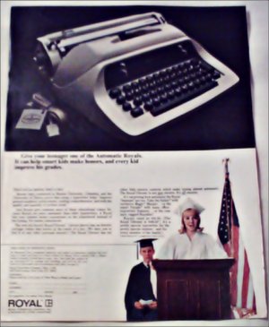 1969 Royal Ultronic Electric Typewriter ad