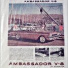 1960 American Motors Ambassador V-8 4 dr sedan car ad tan