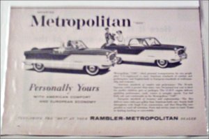 1960 American Motors Metropolitan car ad Golf