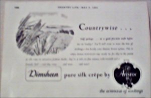1952 Aristoc Dimsheen Stockings ad from Great Britain