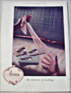 1952 Aristoc Nylon Stockings ad from Great Britain