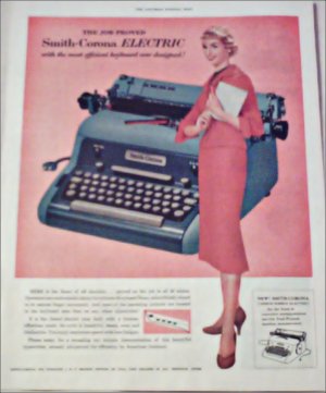 1955 Smith-Corona Electric Typewriter ad