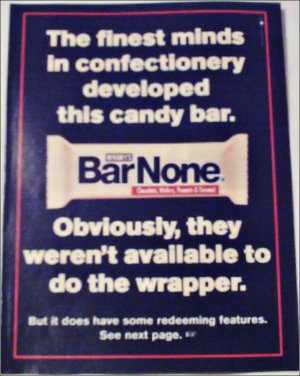 1994 Hershey's Bar None Candy Bar ad