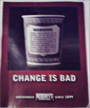 1998 Hershey's Candy Bar Coffee Cup ad