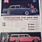 1961 American Motors Rambler Ambassador V-8 Custom 4 dr sedan car ad