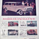 1961 American Motors Rambler American Custom 4 dr stationwagon car ad