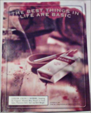 2000 Basic Cigarettes Ashtray ad