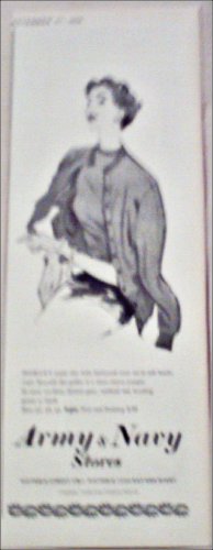 1956 Army & Navy Stores ad from Great Britain