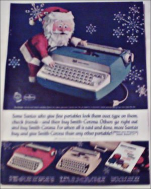 Smith-Corona Coronet, Galaxie, & Corsair  Typewriters Christmas ad