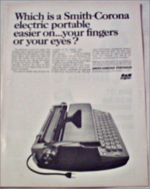 1966 Smith-Corona Electra 110 Electric Typewriter ad