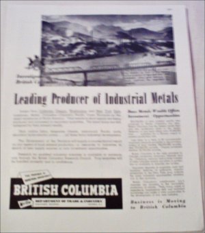 British Columbia Industrial Location ad