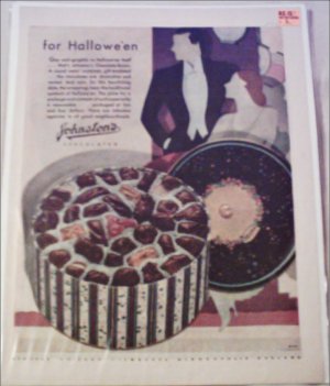 1930 Johnston's Chocolates Halloween ad