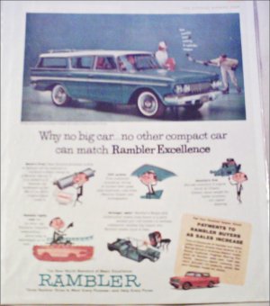 1961 American Motors Rambler CC 4 dr stationwagon car ad