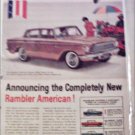 1961 American Motors Rambler American Custom 4 dr sedan car ad tan