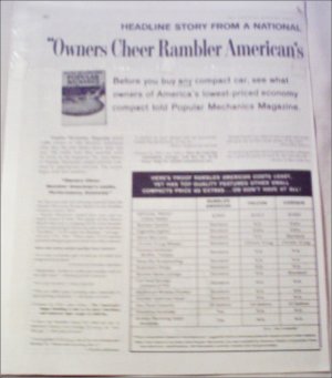 1961 American Motors Rambler American 2 dr sedan car ad