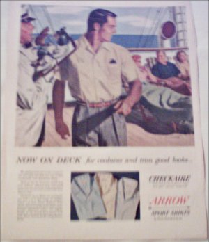 1955 Arrow Checkaire Sport Shirts ad