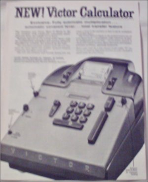 1955 Victor Mult-O-Matic Calculator ad