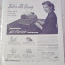 1948 Underwood Electric Typewriter ad