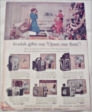1957 Kodak Cameras Christmas ad