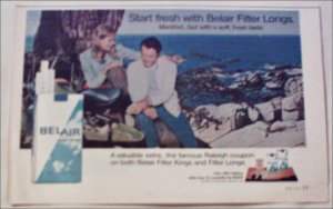 1971 Belair Filter Longs Cigarettes Minibike ad