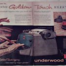 1959 Underwood Golden Touch Electric Typewriter ad