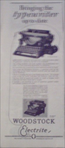 1925 Woodstock Electrite Typewriter ad