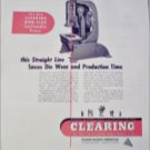 Clearing Machine Corporation Straight Line ad