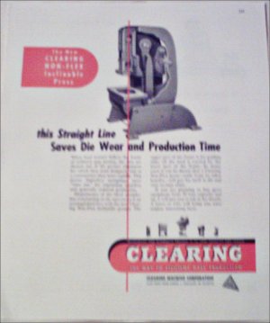 Clearing Machine Corporation Straight Line ad