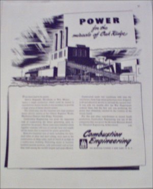 Combustion Engineering Oak Ridge Tennessee ad