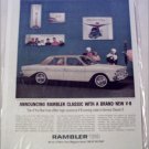 1963 American Motors Rambler Classic V8 770 4 dr sedan car ad yellow