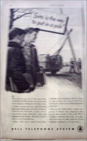 1950 Bell Telephone Pole ad