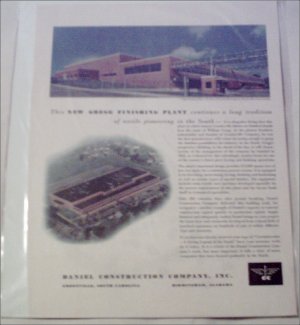 Daniel Construction Company Graniteville SC ad