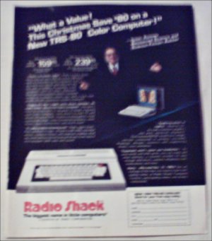 1984 Radio Shack TRS-80 Computer Christmas ad featuring Isaac Asimov
