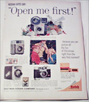1960 Kodak Cameras Christmas ad