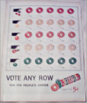 1952 Five Flavor Lifesavers Vote ad