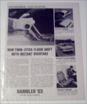 1963 American Motors Rambler Twin-Stick Floor Shift ad