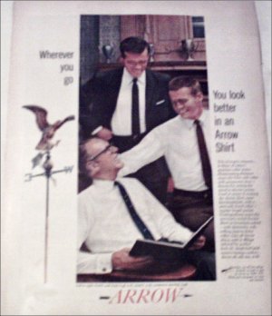 1959 Arrow Glen, Dart and Gordon Dover Shirts ad